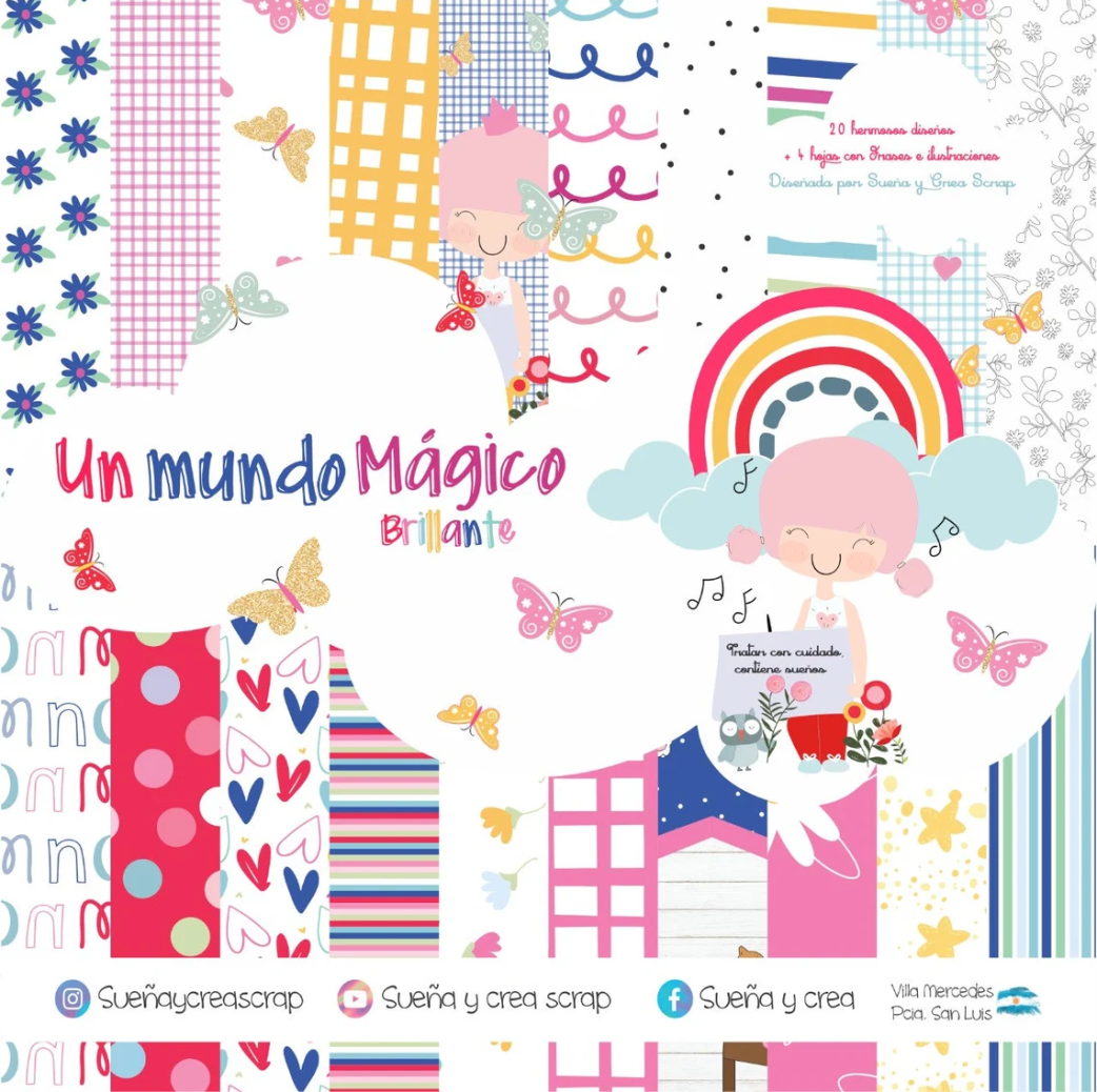 Mega kit digital UN MUNDO MAGICO Brillante - Imagen 2