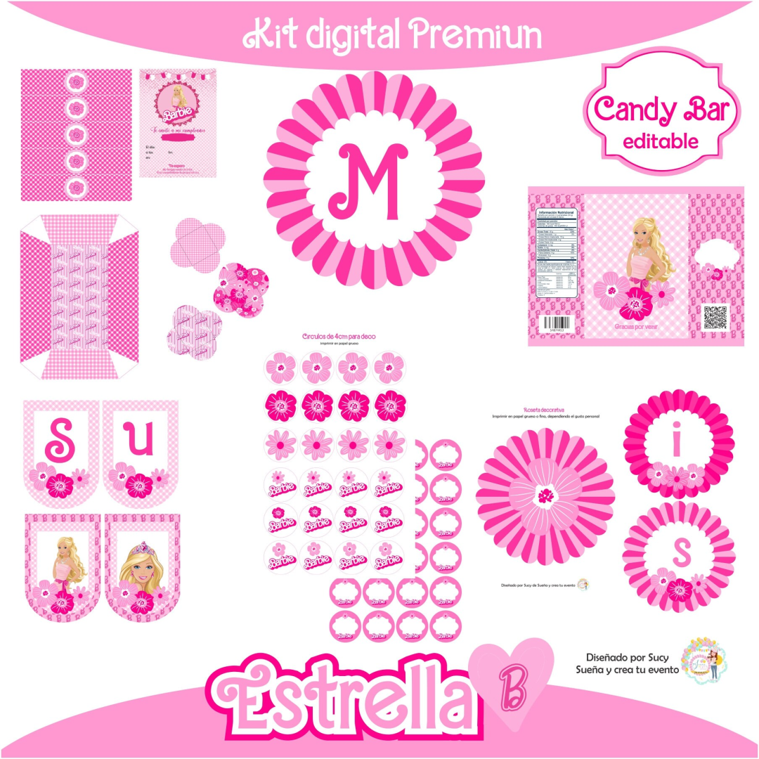 Kit digital + Candy bar BARBIE - Imagen 2