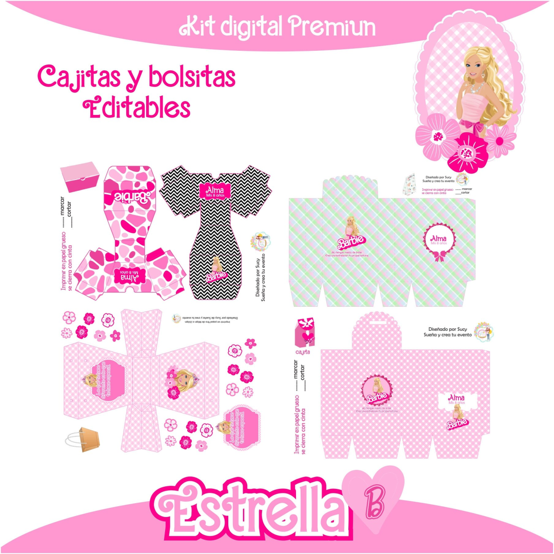 Kit digital + Candy bar BARBIE - Imagen 6