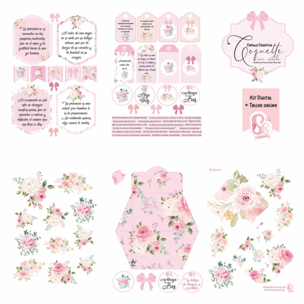 Mega kit digital COQUETTE CON ESTILO + Taller online - Imagen 8