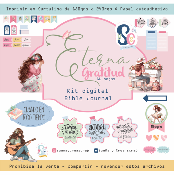 Mega kit digital ETERNA GRATITUD - Imagen 9