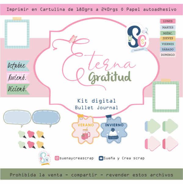 Mega kit digital ETERNA GRATITUD - Imagen 8