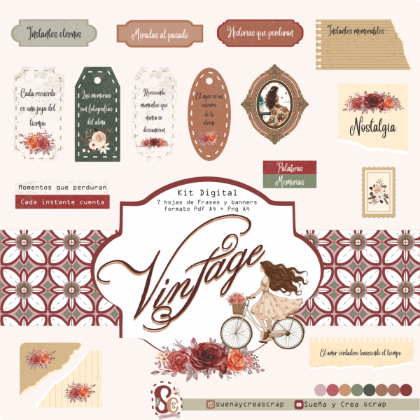 Mega kit digital VINTAGE - Imagen 5