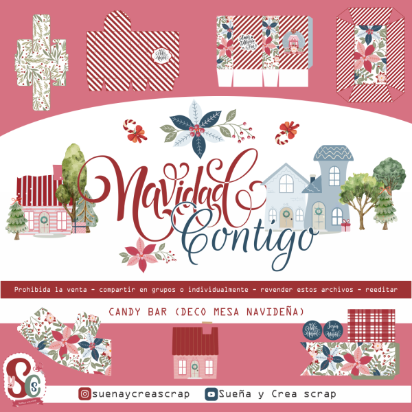 MEGA COMBO NAVIDEÑO / 3 KITS DIGITALES / FRAGANCIA NAVIDEÑA / NAVIDAD CONTIGO / HAPPY DAY - Imagen 6
