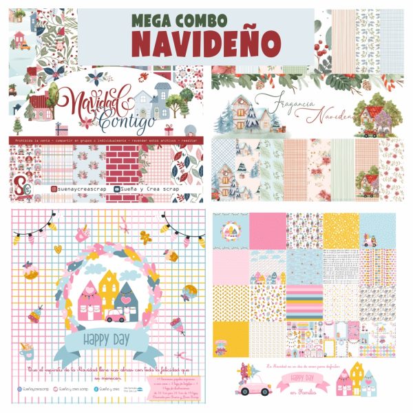 MEGA COMBO NAVIDEÑO / 3 KITS DIGITALES / FRAGANCIA NAVIDEÑA / NAVIDAD CONTIGO / HAPPY DAY