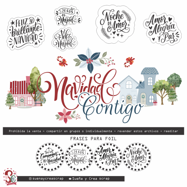 MEGA COMBO NAVIDEÑO / 3 KITS DIGITALES / FRAGANCIA NAVIDEÑA / NAVIDAD CONTIGO / HAPPY DAY - Imagen 11