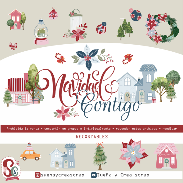 MEGA COMBO NAVIDEÑO / 3 KITS DIGITALES / FRAGANCIA NAVIDEÑA / NAVIDAD CONTIGO / HAPPY DAY - Imagen 5